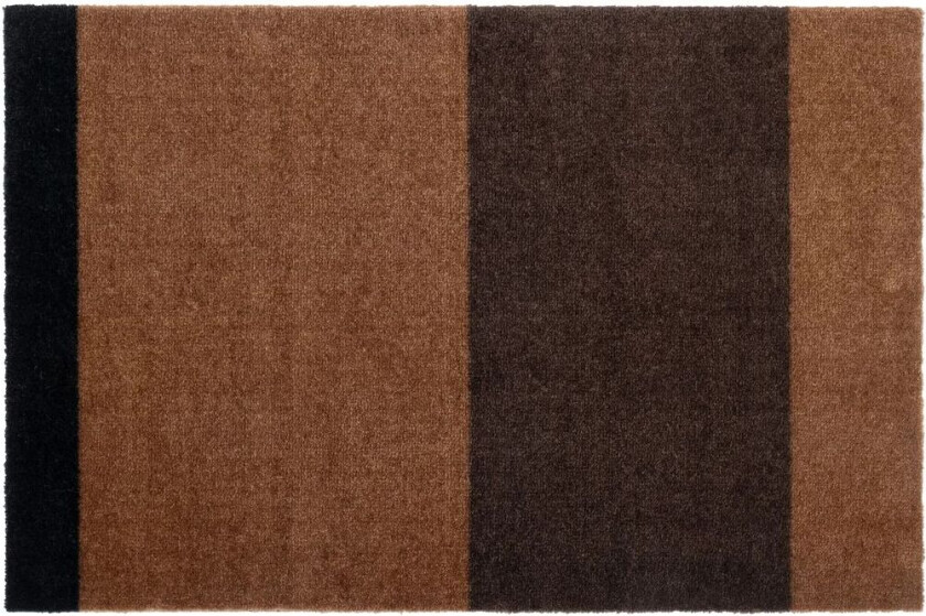 tica copenhagen Stripes by tica, horisontal, dørmatte Cognac-dark brown-black, 60x90 cm