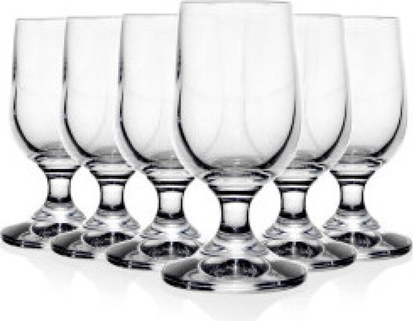 Sett med 6 elegante vinglass - høykvalitetsglass, tåler oppvaskmaskin