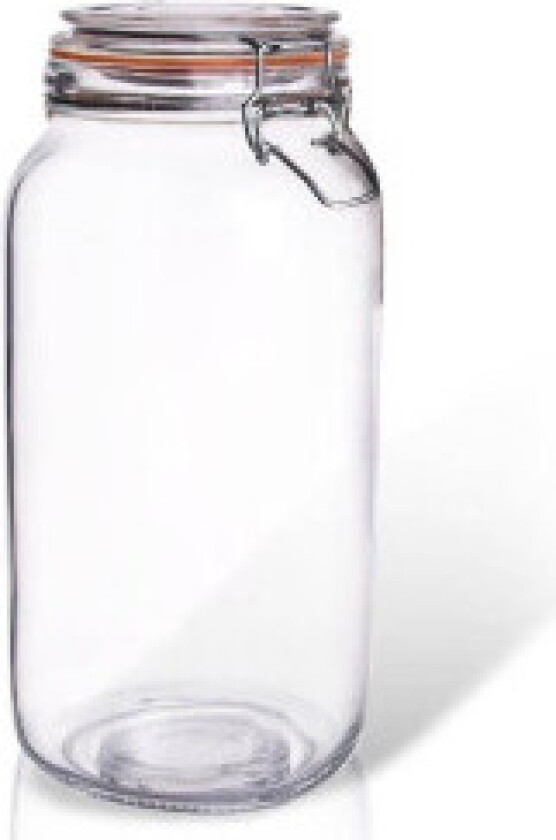 Lufttett glasskrukke med gummipakning for oppbevaring