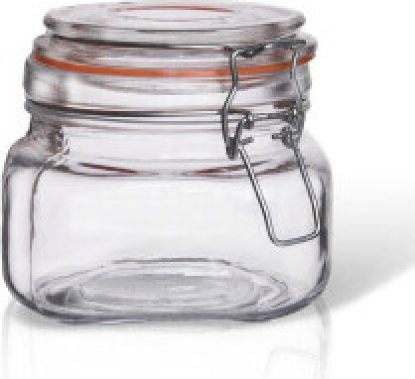 Lufttett glasskrukke med gummipakning for oppbevaring
