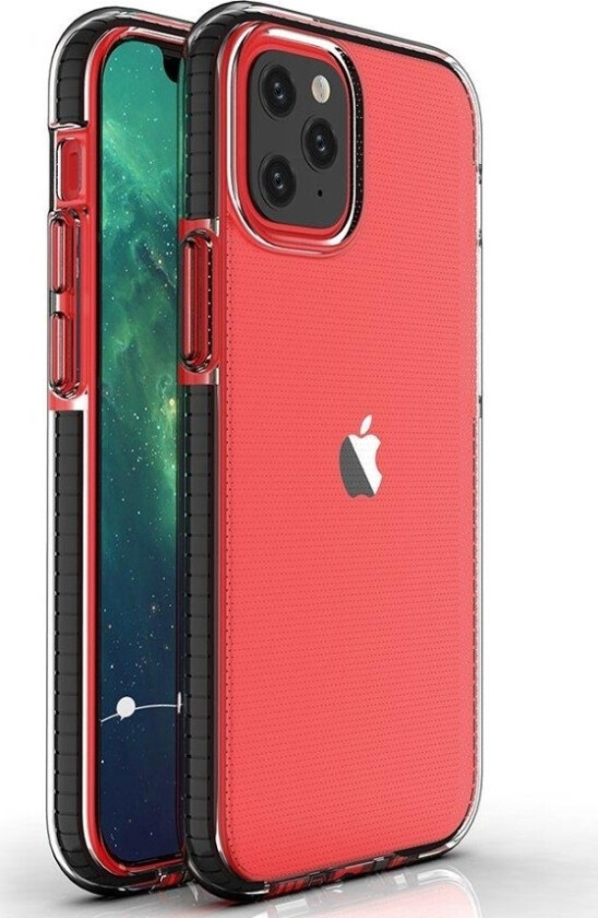 Spring Case, Gel-Deksel Med Fargerik Ramme For Iphone 13 Pro Max, Svart