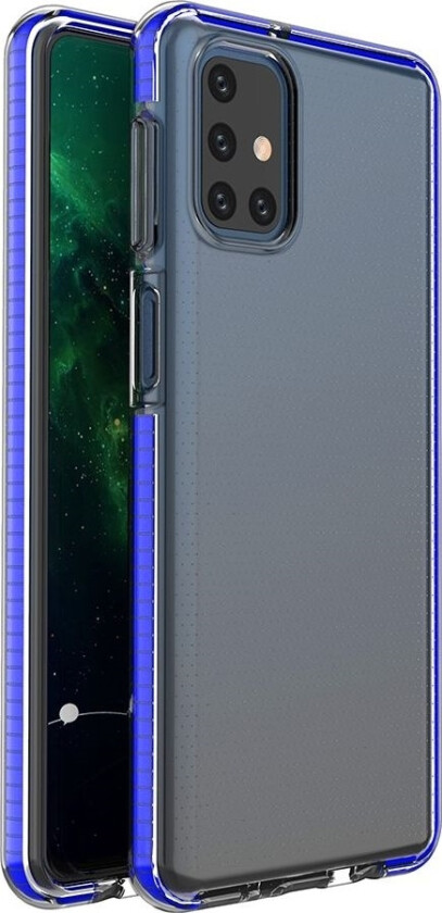 Spring Case Gel-Deksel Med En Fargerik Ramme For Samsung Galaxy M51 Blå