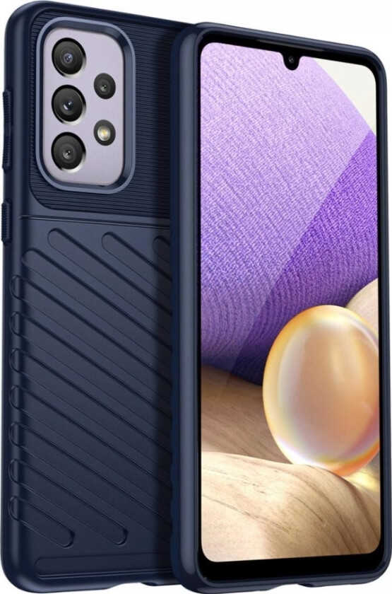 Thunder Case Fleksibelt Pansret Deksel Til Samsung Galaxy A33 5G Blå