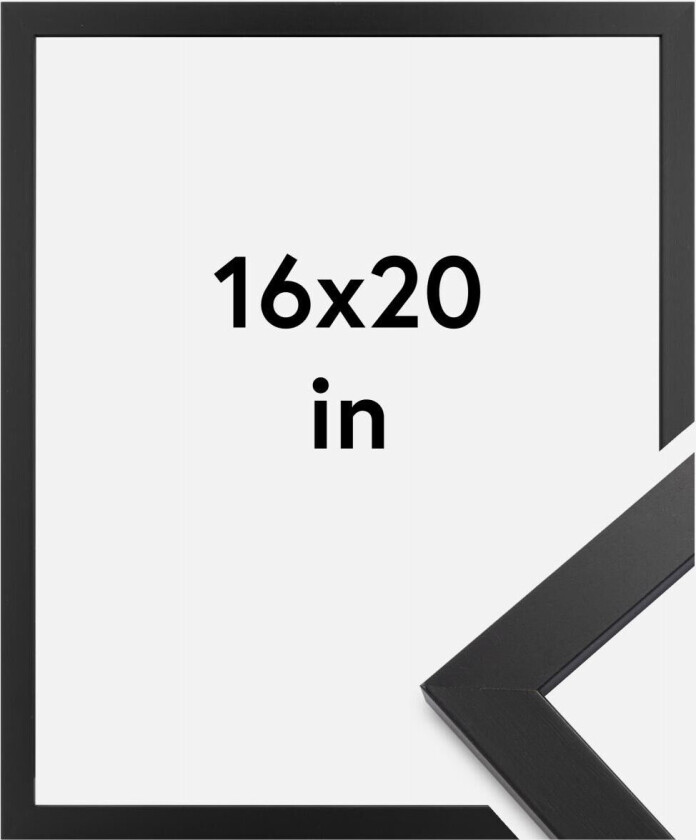 Ramme Black Wood Akrylglass 16x20 Inches (40,64x50,8 Cm)