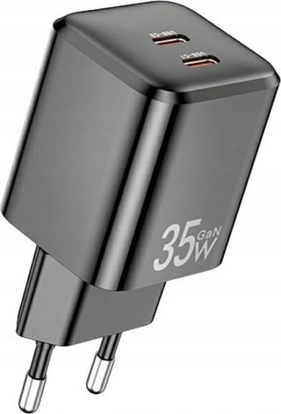 Pd65-Eu 35W Gan 2Xusb-C Network Charger / Without Cable - Black