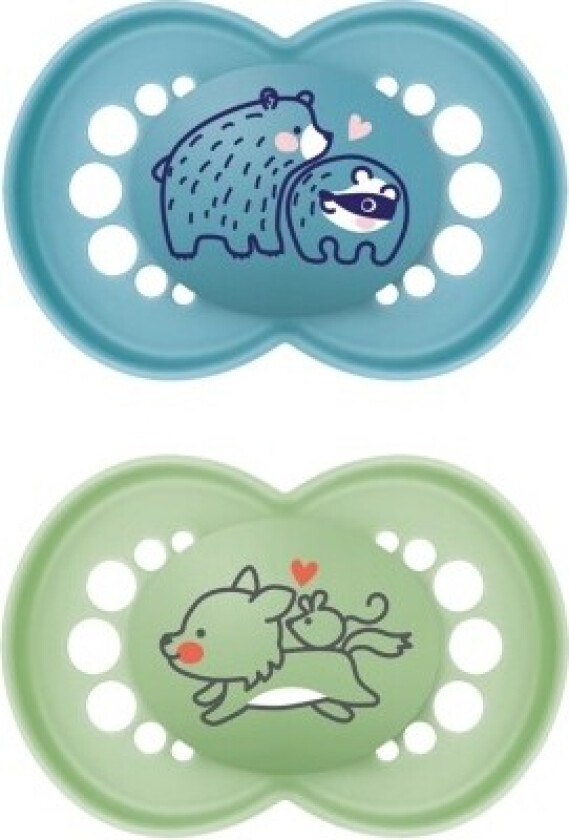 Mam Original 2-pack, Str. 3 (16-36 Mdr.), Symmetrisk - Silikon