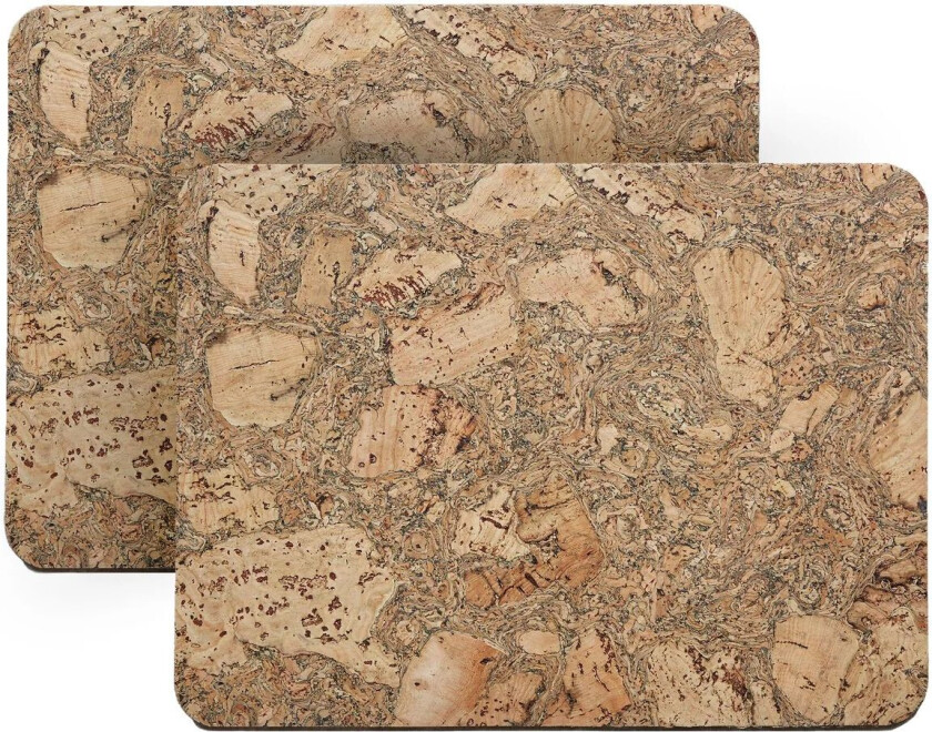 Cork spisebrikke 30x40 cm 2-stk. Natural