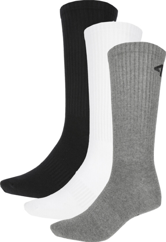 Sokker For Menn 4F Gråmelert, Mørk Svart, Hvit H4z20 Som004 25M 20S 10S (43-46)