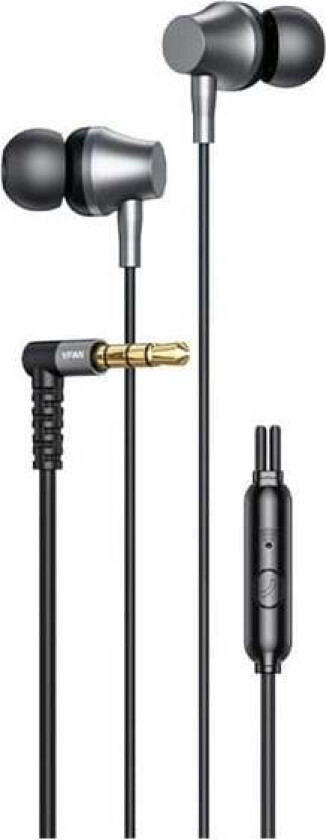 Wired in-ear headphones M17 3.5mm jack (black)