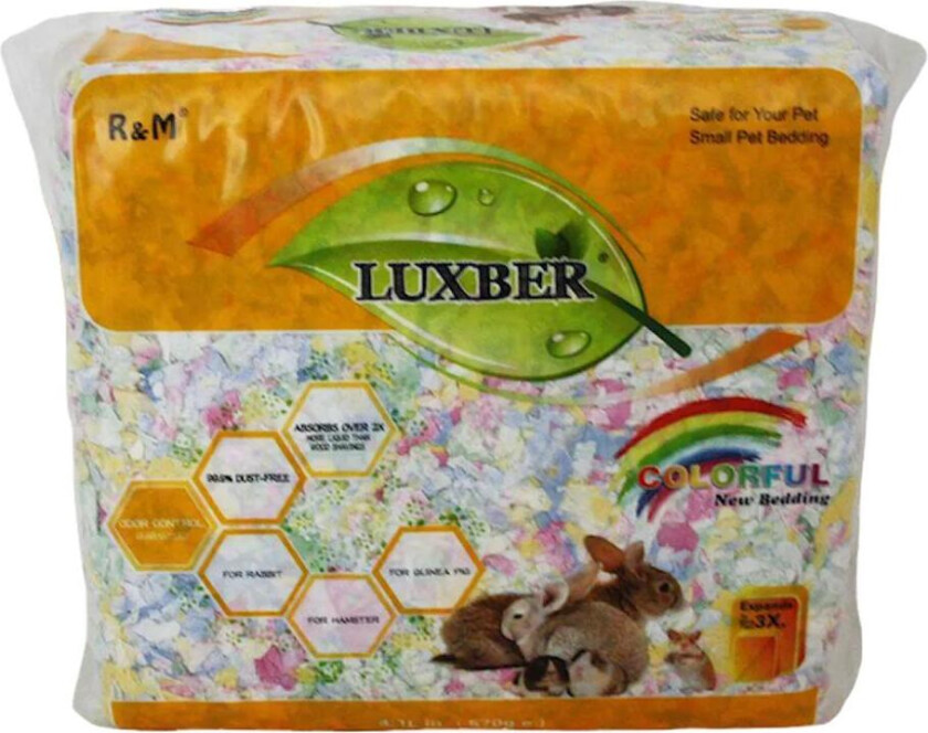 Bilde av Luxber Fargerikt Papirstrø til smådyr 4,1L 570g
