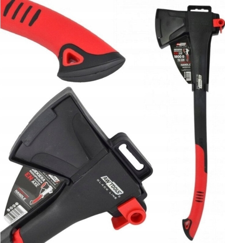 Aw-Tools Awtools Øks Med Kile 1800G Full Kompositt Juodas Line