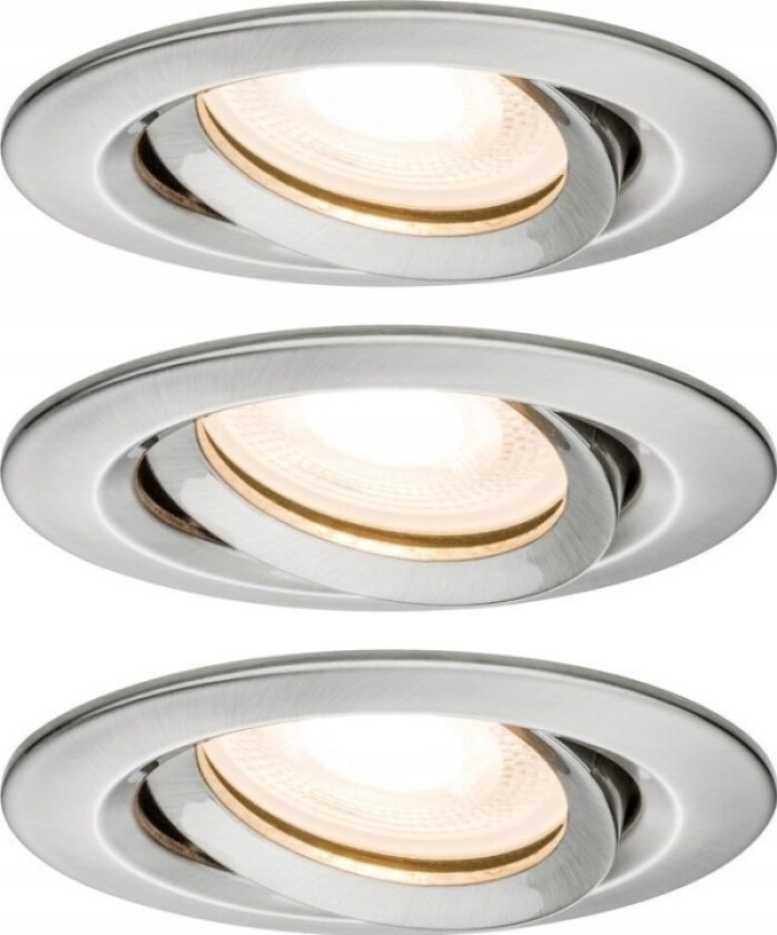 929.00, Innsunket Spotlight, Gu10, 2700 K, 460 Lm, 230 V, Metallisk