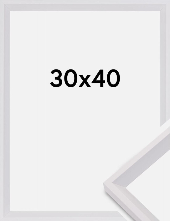 Ramme Globe Akrylglass Hvit 30x40 Cm