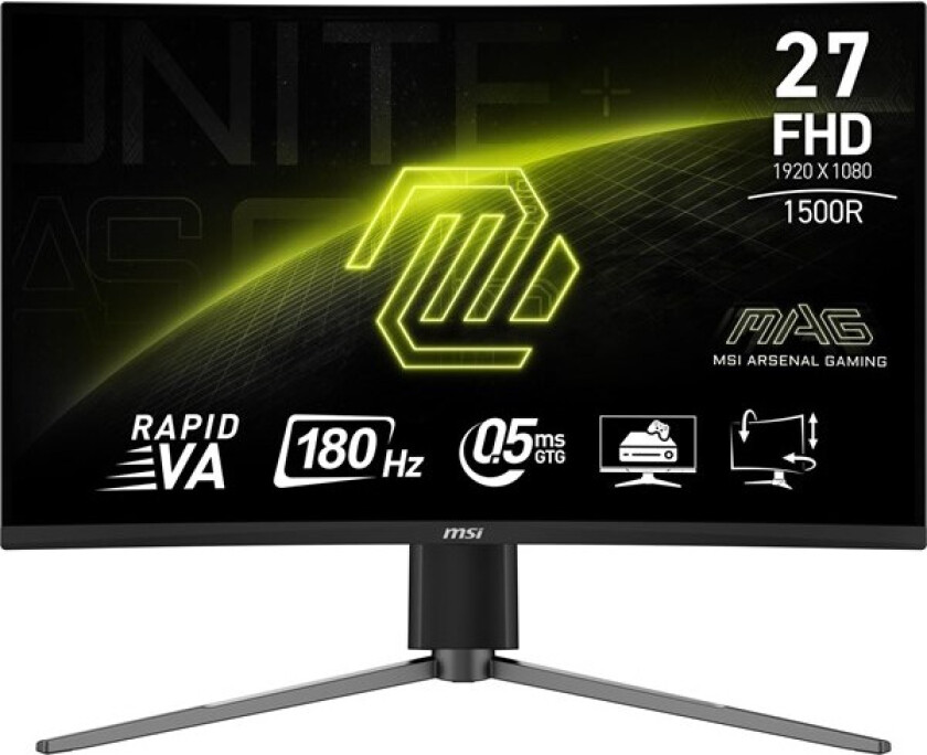 27" MSI MAG 27C6PF - LCD monitor - curved - Full HD (1080p) - 27" - HDR