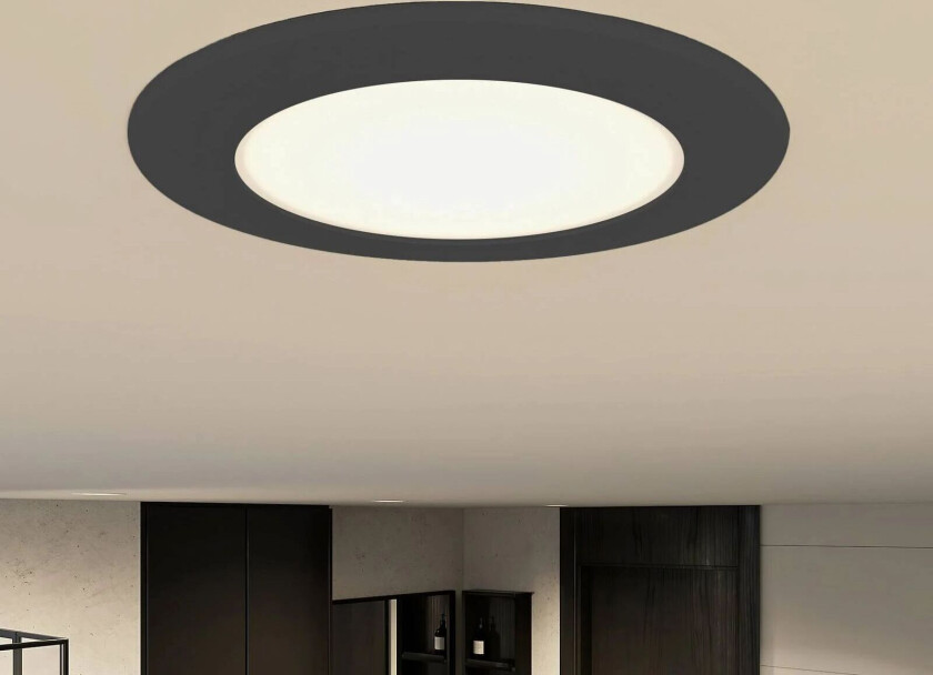 Prios LED innfelt spot Rida, svart, 11,5 cm, 9 W, CCT