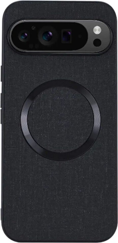 Google Pixel 9 Pro XL Plast Deksel med Grov Tekstur - MagSafe-Kompatibel - Svart