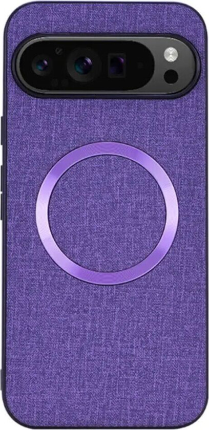 Google Pixel 9 Pro XL Plast Deksel med Grov Tekstur - MagSafe-Kompatibel - Lilla