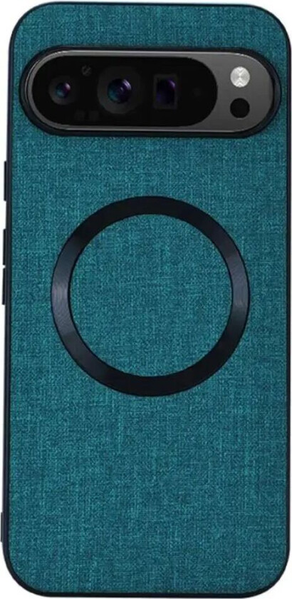 Google Pixel 9 Pro XL Plast Deksel med Grov Tekstur - MagSafe-Kompatibel - Mørk Grønn