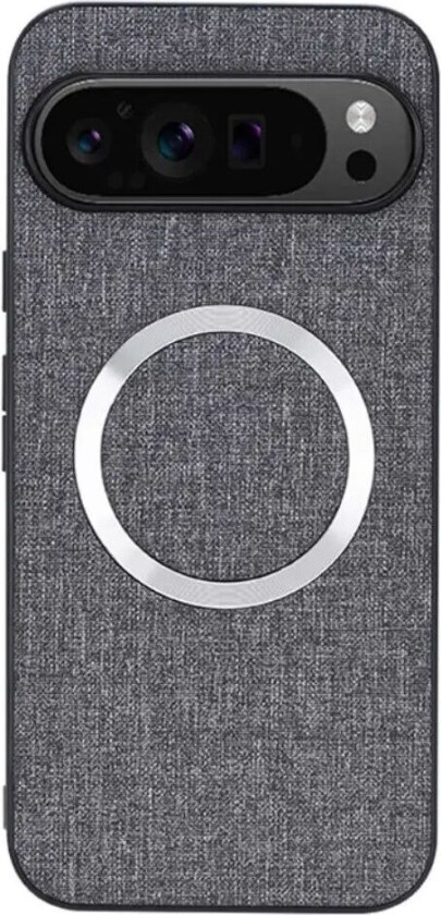 Google Pixel 9 Pro XL Plast Deksel med Grov Tekstur - MagSafe-Kompatibel - Grå