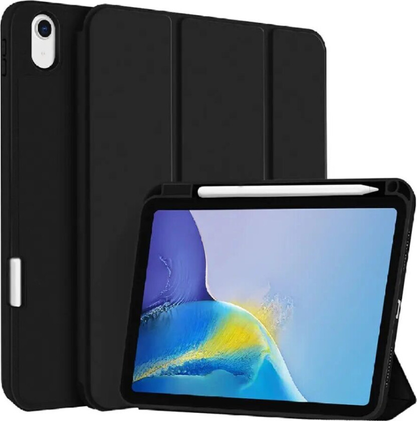 iPad Air 11" (2024) 4smarts Basic Folio Deksel m. Penne Holder - Svart
