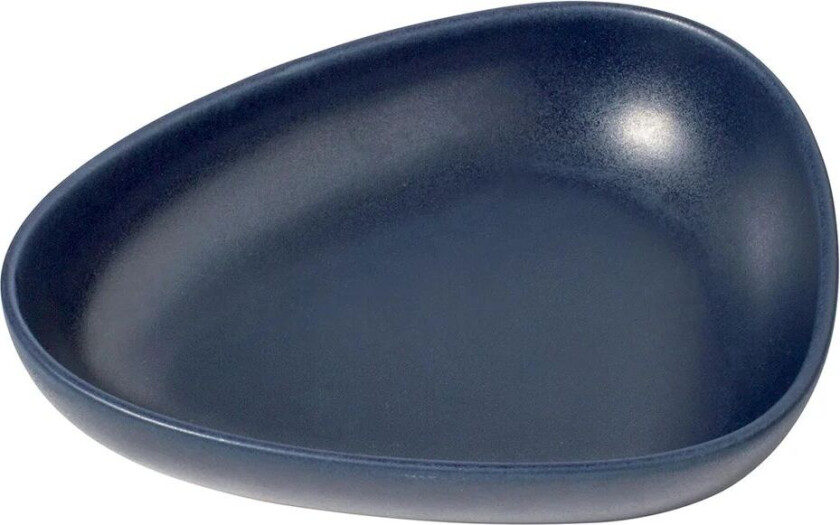Lind DNA Curve Stoneware dyp tallerken 19x22 cm Navy blue