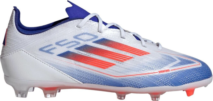 adidas F50 Pro FG Q3 24, fotballsko gress, junior White/Solar Red/Blue