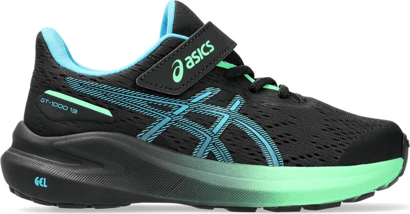Gt-1000 13 Ps, løpesko, barn og junior Black/digital Aqua