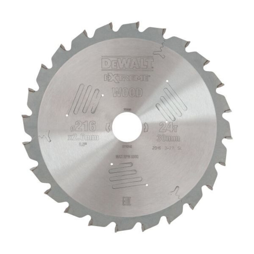 Dewalt DT4310-QZ Sirkelsagklinge 216 x 30 mm, 24T