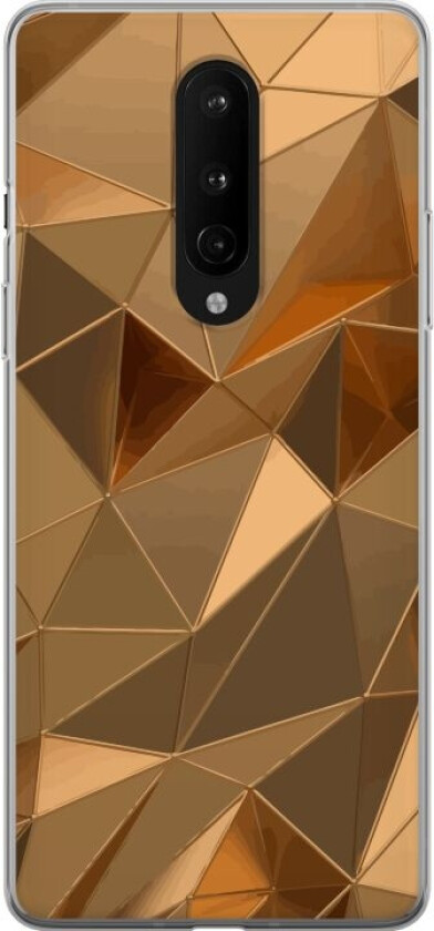 Mobildeksel til OnePlus 8 med 3D Gull motiv
