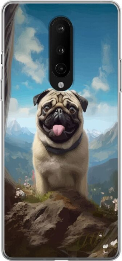 Mobildeksel til OnePlus 8 med Glad Hund motiv