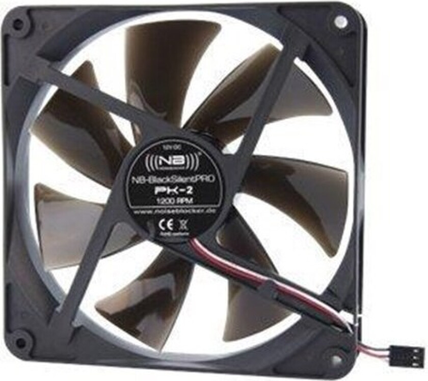 Noiseblocker BlackSilentPRO PK-3 - Kabinettvifte - 140mm - Svart