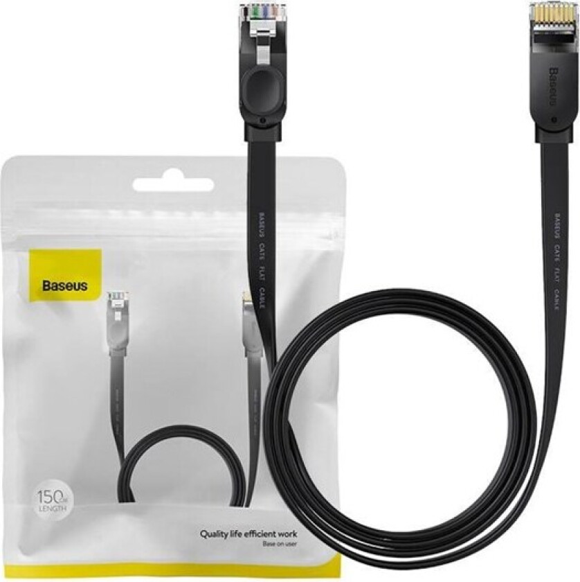 Ethernet RJ45 1Gbps 1.5m network cable (black)