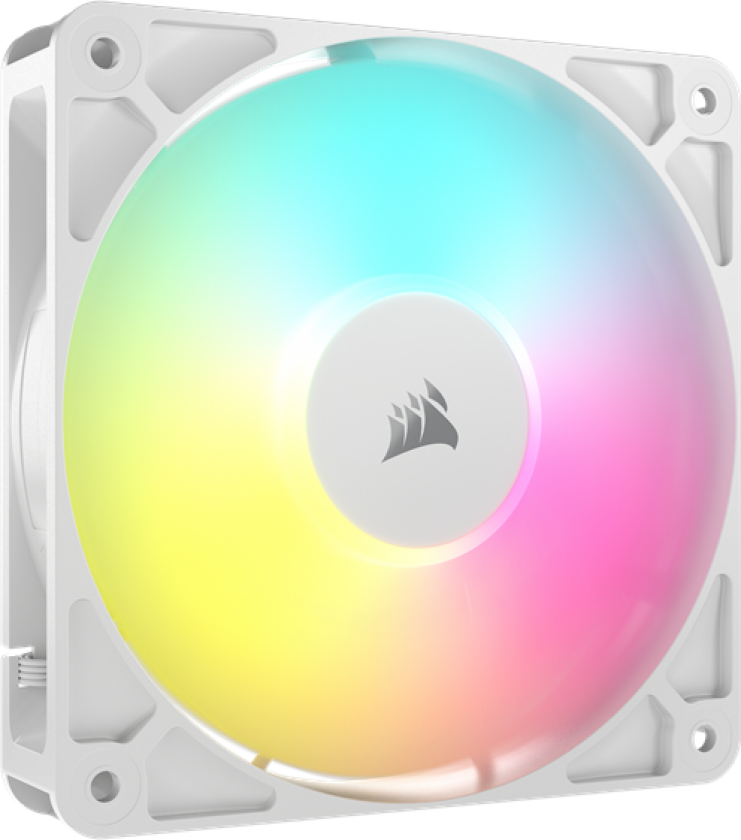 RS120 ARGB - Kabinettvifte - 120mm - Hvit med RGB-lys - 36 dBA