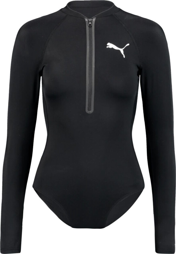 Swim Long Sleeve Surf, badedrakt med ermer, dame BLACK