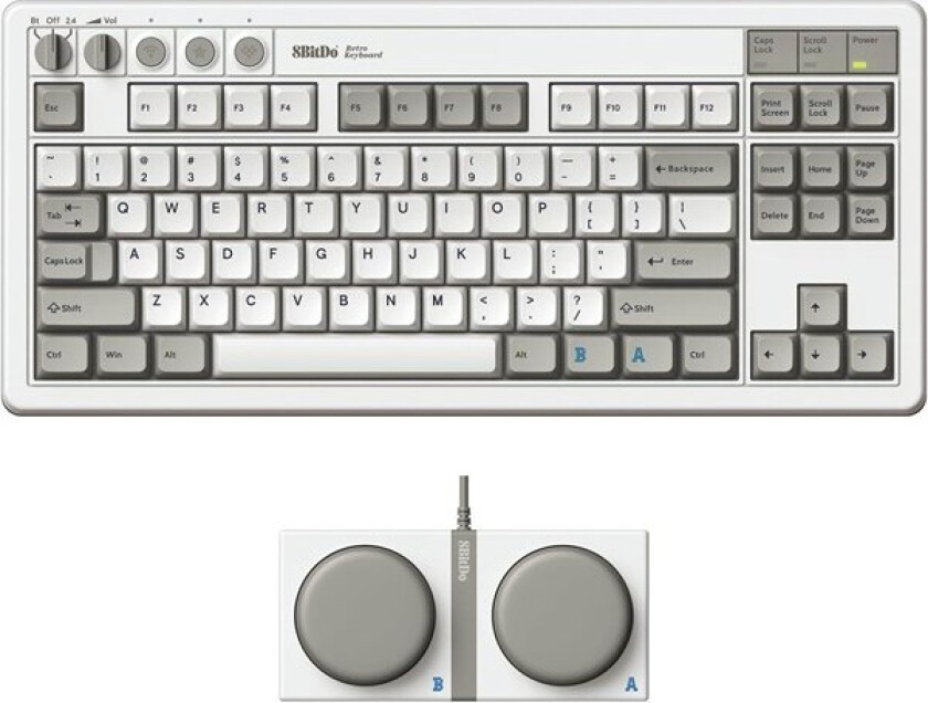 Retro Mechanical Keyboard - Bluetooth/2.4G/USB-C (M Edition) - Engelsk - Storbritannia
