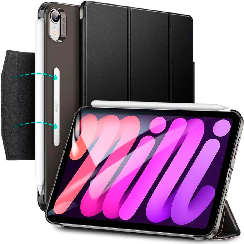 ESR Ascend iPad-deksel - Mini 6 2021 (Trifold) Svart