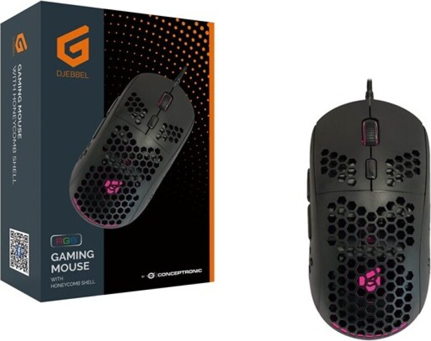 Conceptronic DJEBBEL04B spillmus - USB-A (6400DPI)