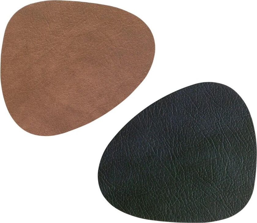 Lind DNA Nupo glassunderlag vendbar curve 1 stk. Svart-brun