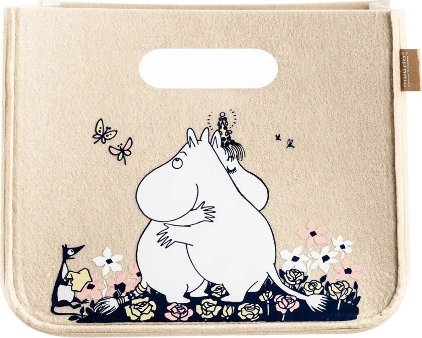 Mumin Hug oppbevaringskurv 26 x 26 cm Beige