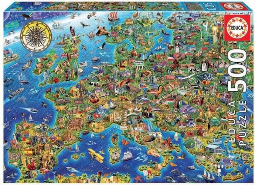 Educa 500 Crazy European Map