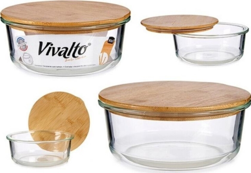 Matboks Bamboo Circular Transparent (17 x 7 x 17 cm)