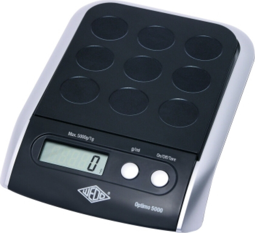 Wedo Optimo 5000, Elektronisk Kjøkkenvekt, 5 Kg, 1 G, Sort, Abs Syntetisk, Knapper