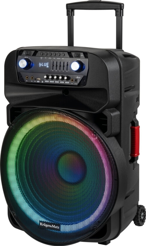 Kruger&Matz Kruger & Matz Aktiv Høyttalersøyle (Su 2 Trådløse Mikrofoner Uhf, Sd, Bluetooth, Fm, Usb, Led) 60 Watt