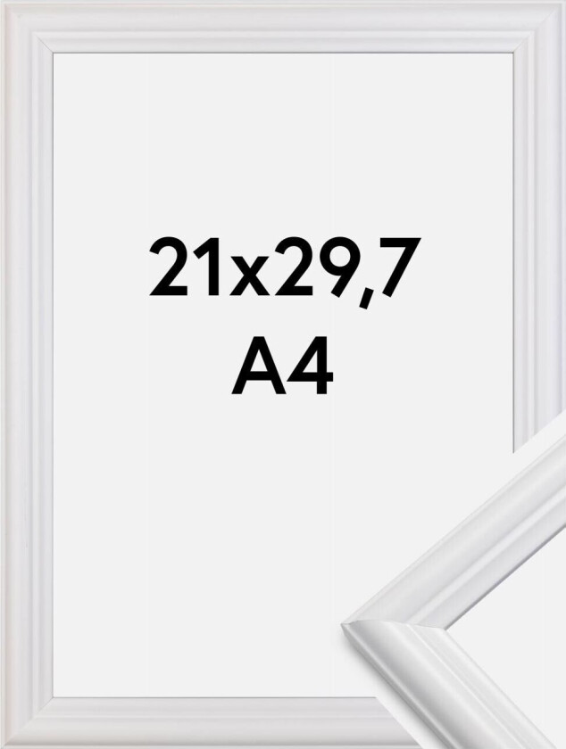 Ramme Siljan Hvit 21x29,7 Cm (A4)