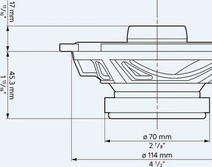 Xs-130 Gs 13 Cm Koaksial Høyttaler