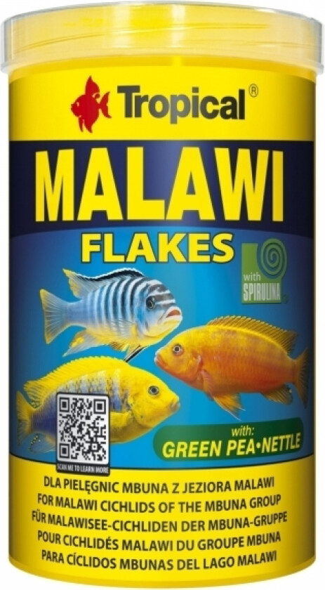Tropisk Malawi Multi-Ingrediens Mat For Fisk 1000ml