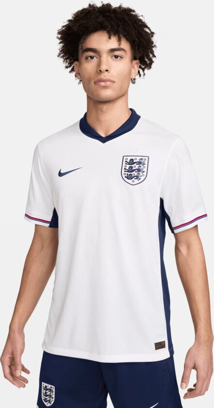 England Dri-FIT Stadium Jersey Short Sleeve Home / EURO24, fotballdrakt, herre White/blue Void