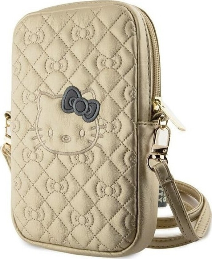 Bag Gold Quilted Bows Strap