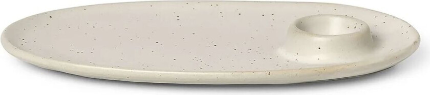 Flow frokosttallerken 14x23,5 cm Off-white speckle