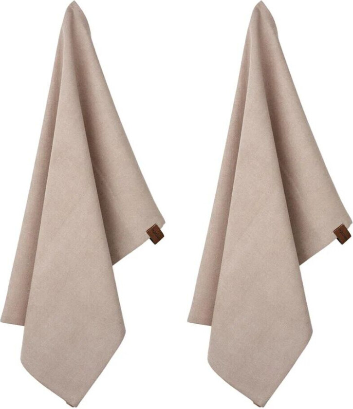 økologisk kjøkkenhåndkle 45 x 70 cm 2-pakning Latte 